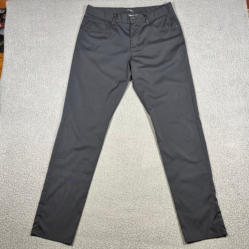Tommy Bahama Boracay 5-Pocket Pants Mens 33x34 Black Stretch Recycled Poly